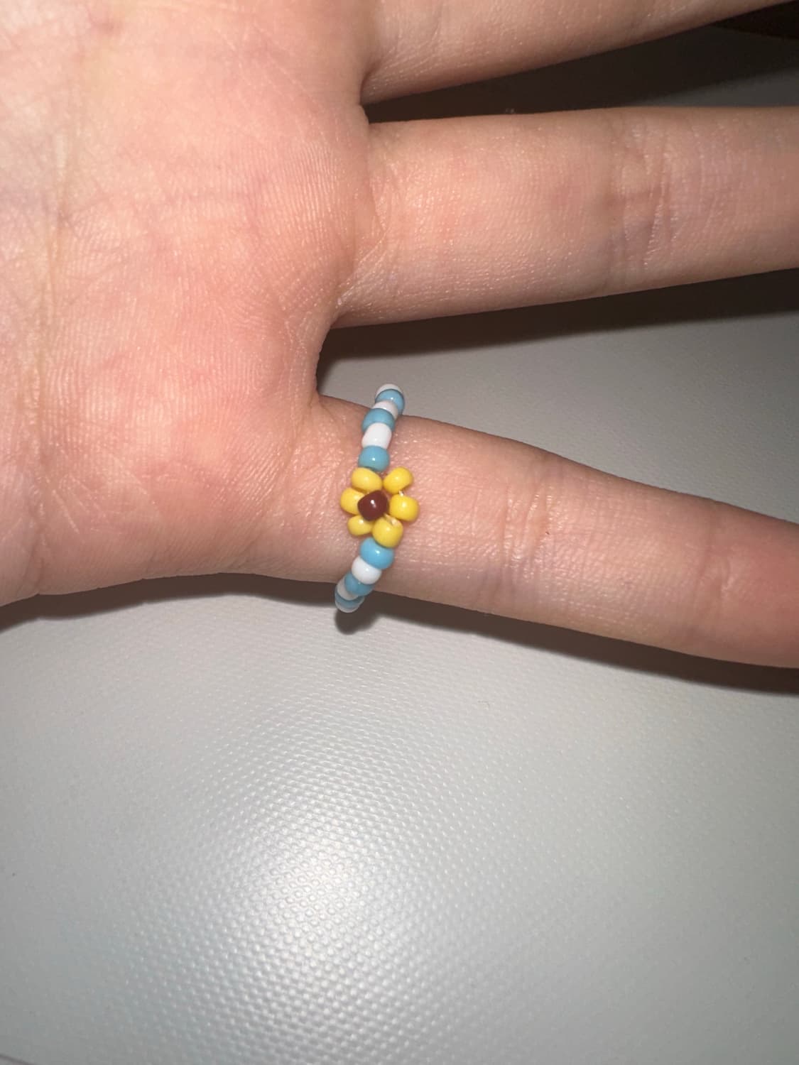 해바라기 선플라워 꽃 비즈 반지 상품이미지1