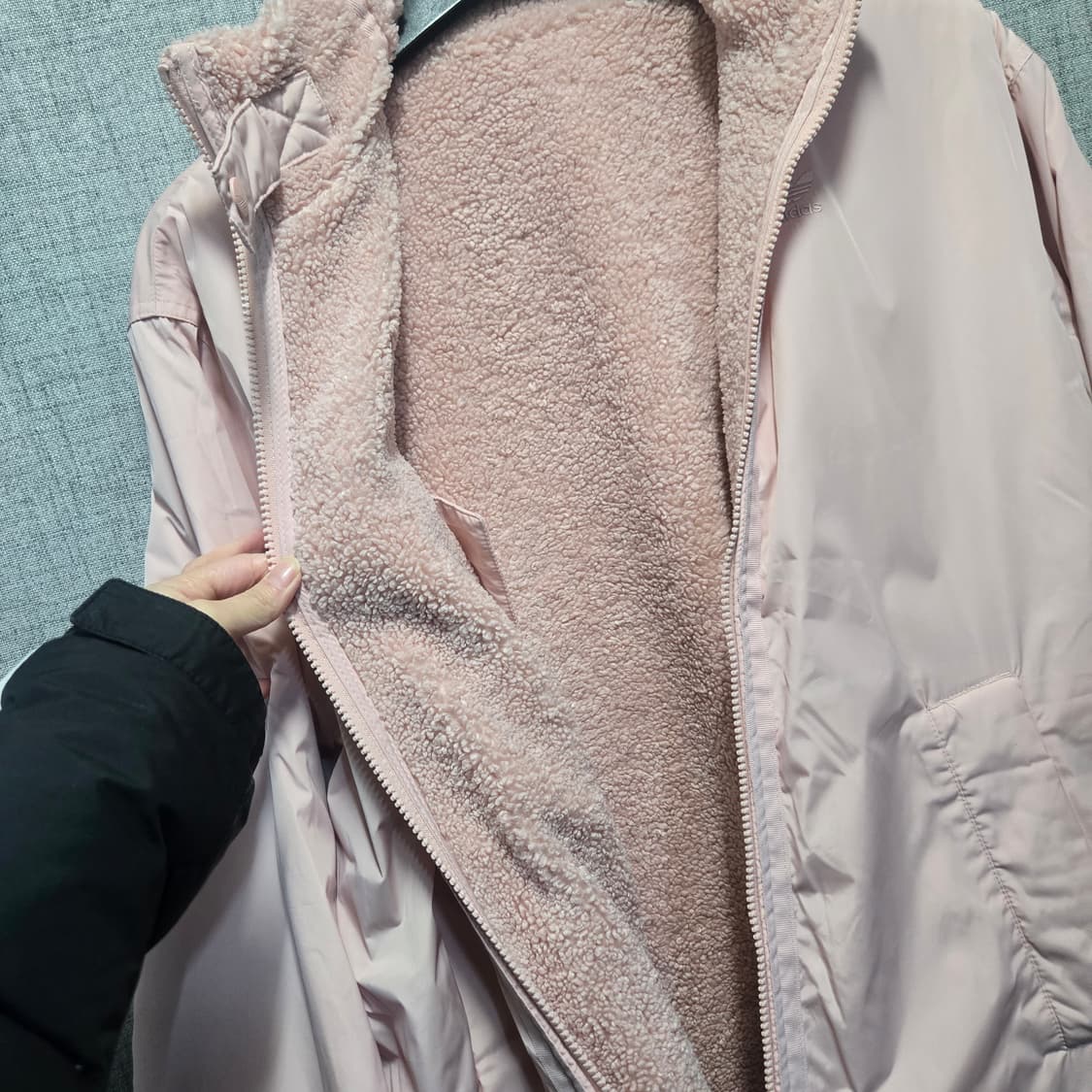 아디다스 핑크 롱 리버시블 패딩  상품이미지6