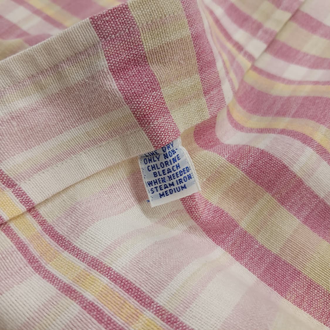 Co431 XL 폴로 랄프로렌 90s 파스텔핑크 핸드우븐 반팔 셔츠 상품이미지5