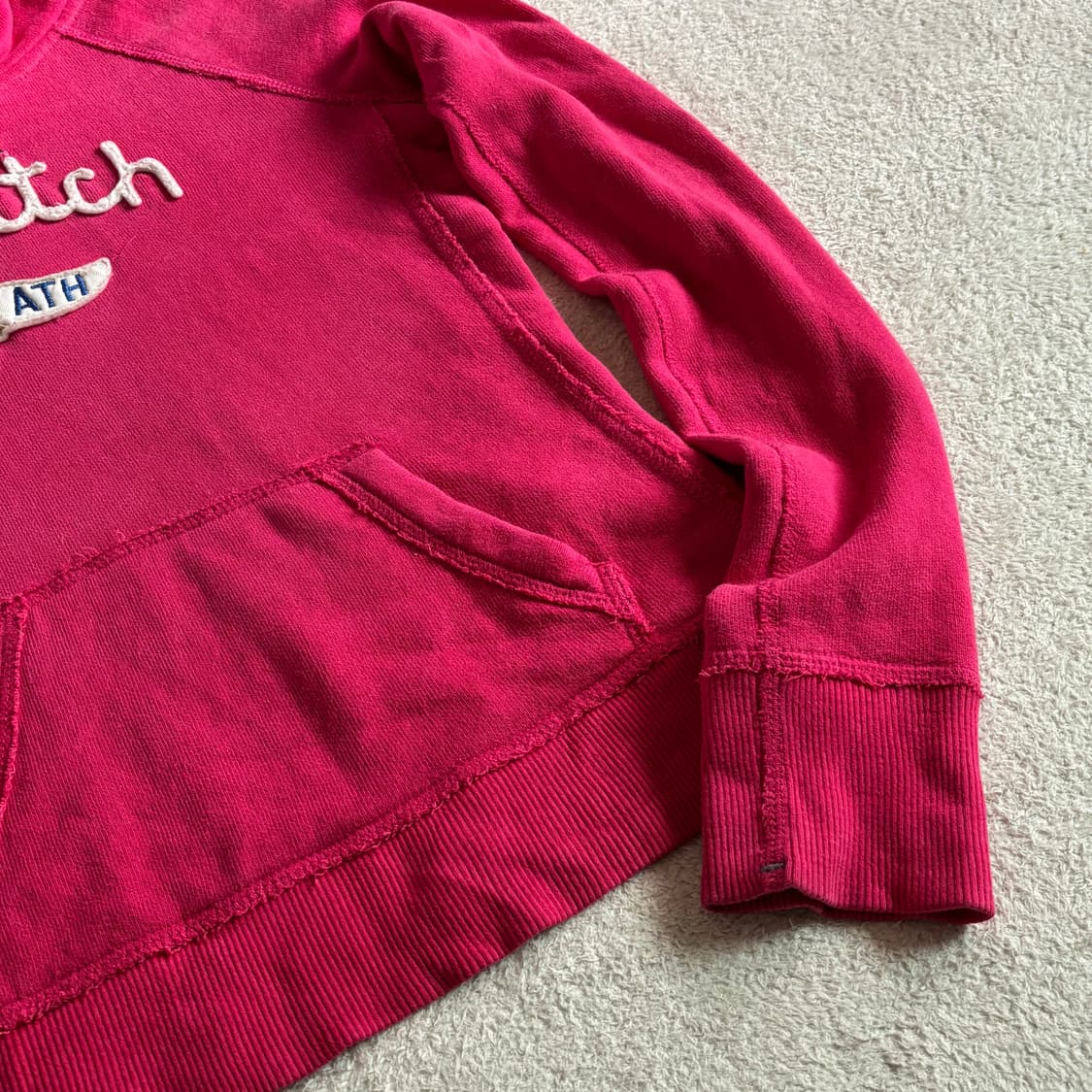 아베크롬비 y2k 바비깔 핫핑크 후드티 상품이미지3