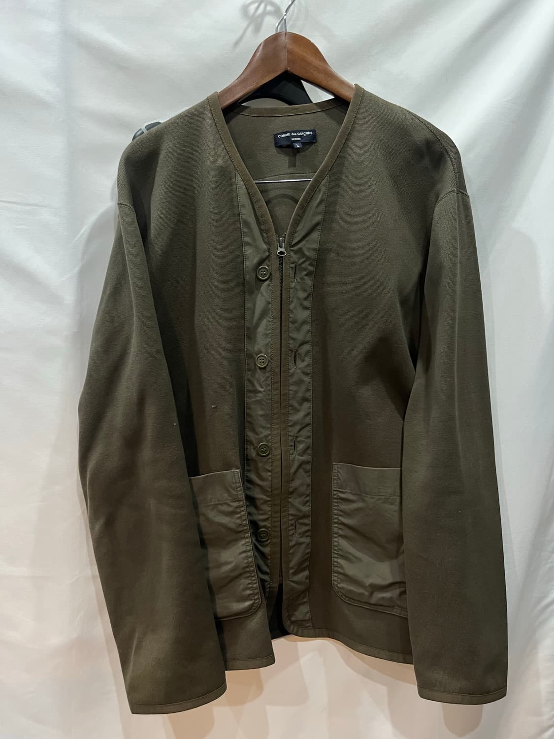 꼼데가르송 옴므 카키 가디건 L 상품이미지1