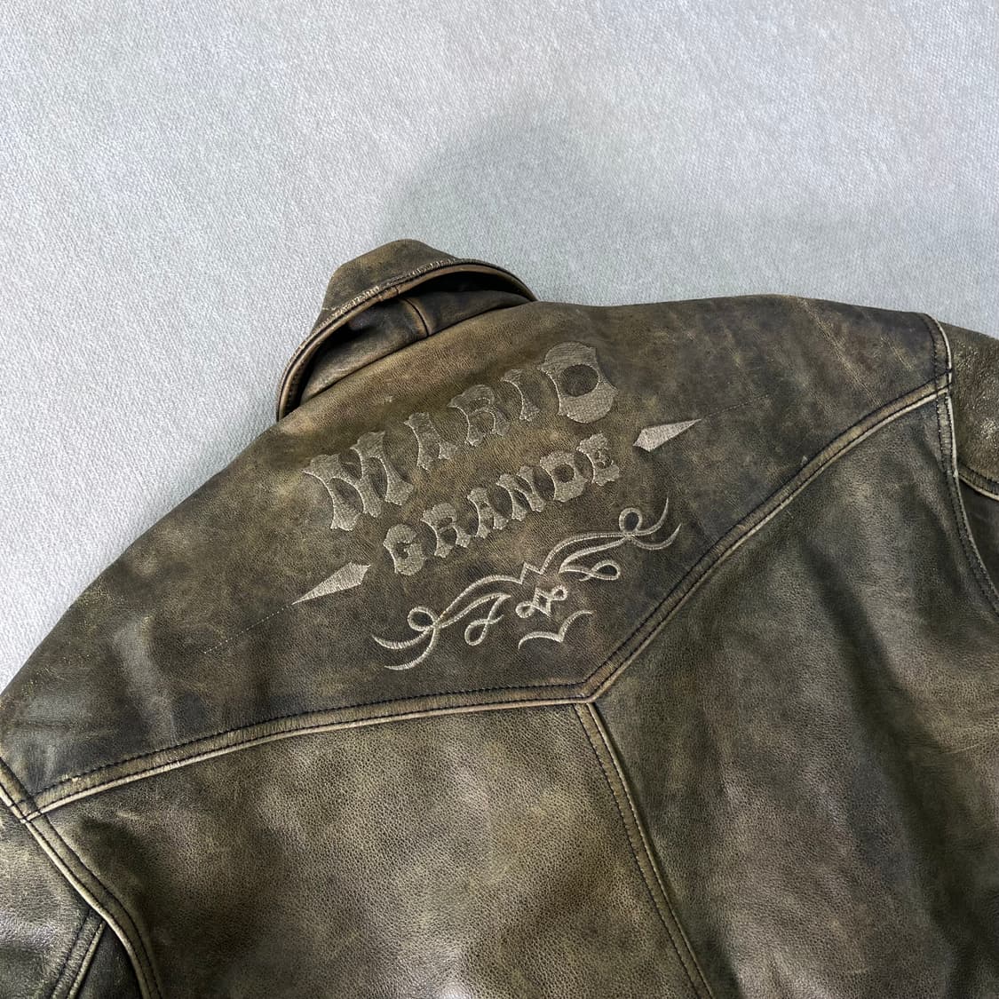 100 아메리칸 빈티지 90s 레더 자켓 상품이미지8