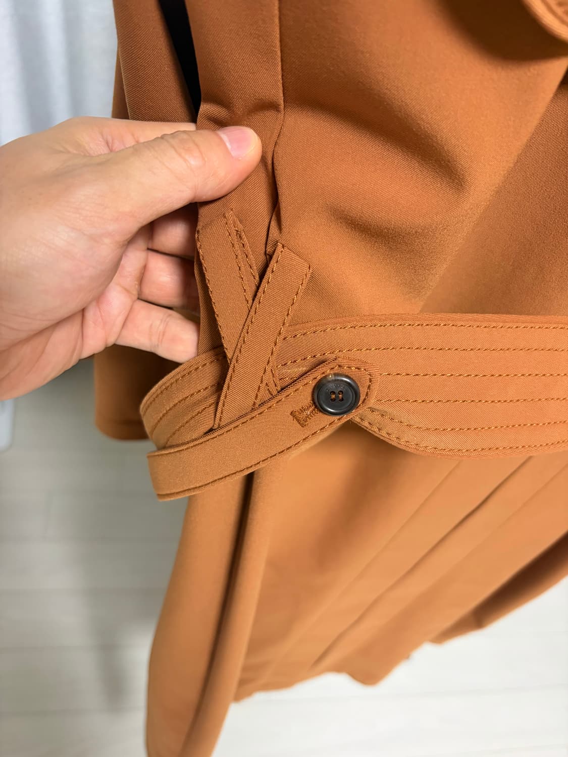 송지오 히든 트렌치코트 카멜 100(48) 상품이미지9