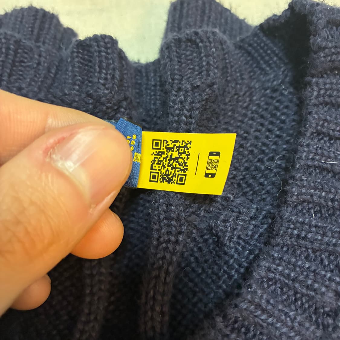 (정품 QR) 신형 폴로 랄프로렌 네이비 꽈배기 니트 L사이즈 상품이미지2