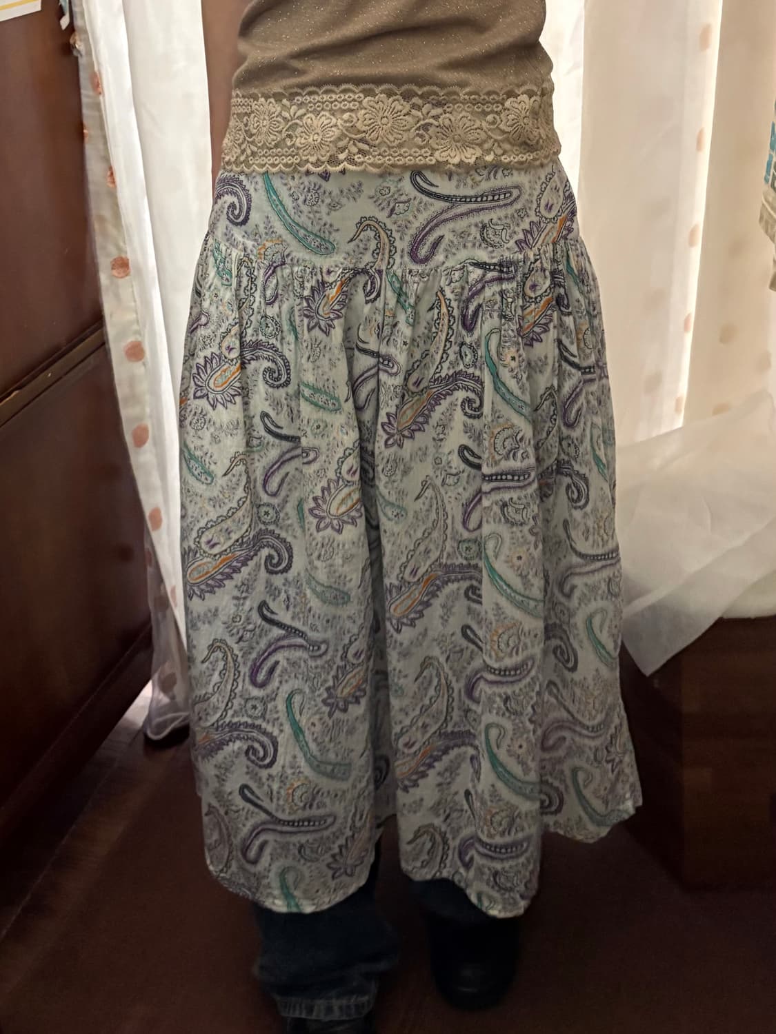 jpn vintage Paisley Maxi Skirt 상품이미지2