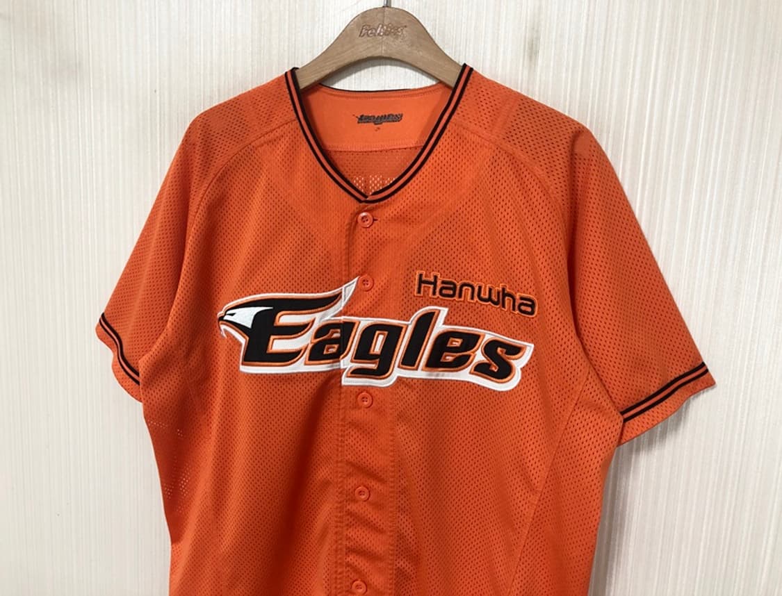 KBO 한화이글스 오렌지홈 유니폼/져지 100 #52 김태균 상품이미지7