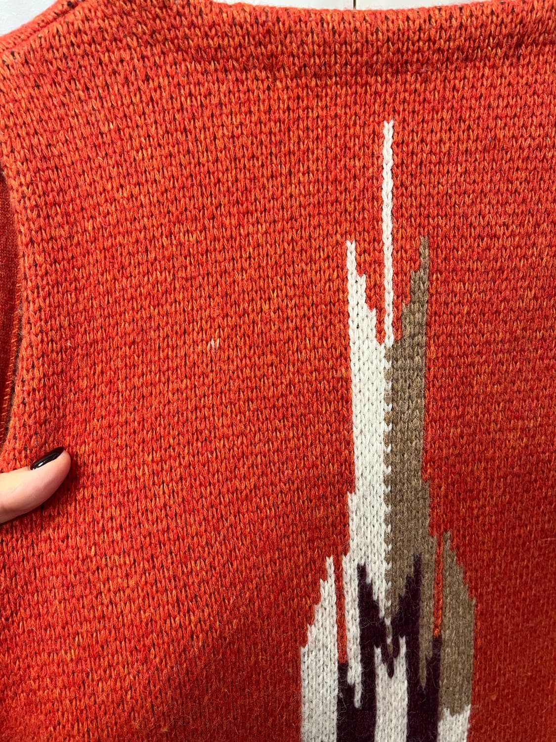 니코앤드 오렌지 패턴 니트 조끼 상품이미지3