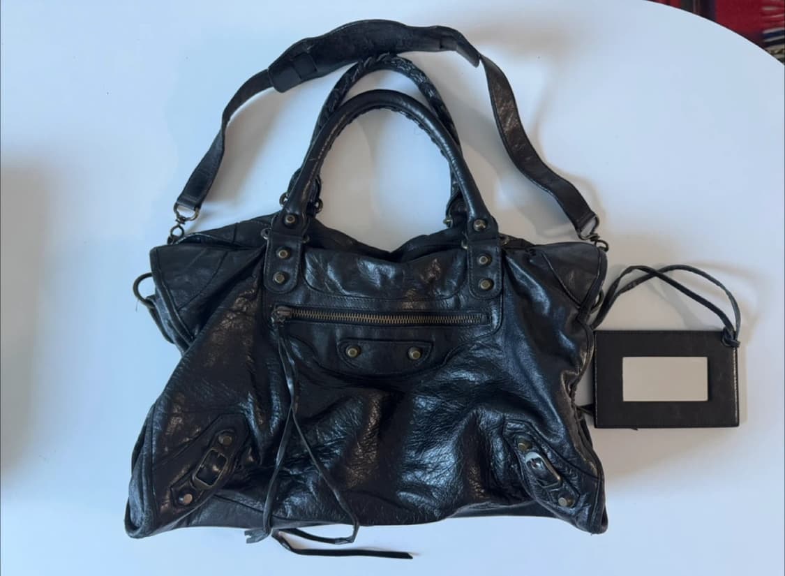 발렌시아가 시티백 블랙 모터백 S 상품이미지2