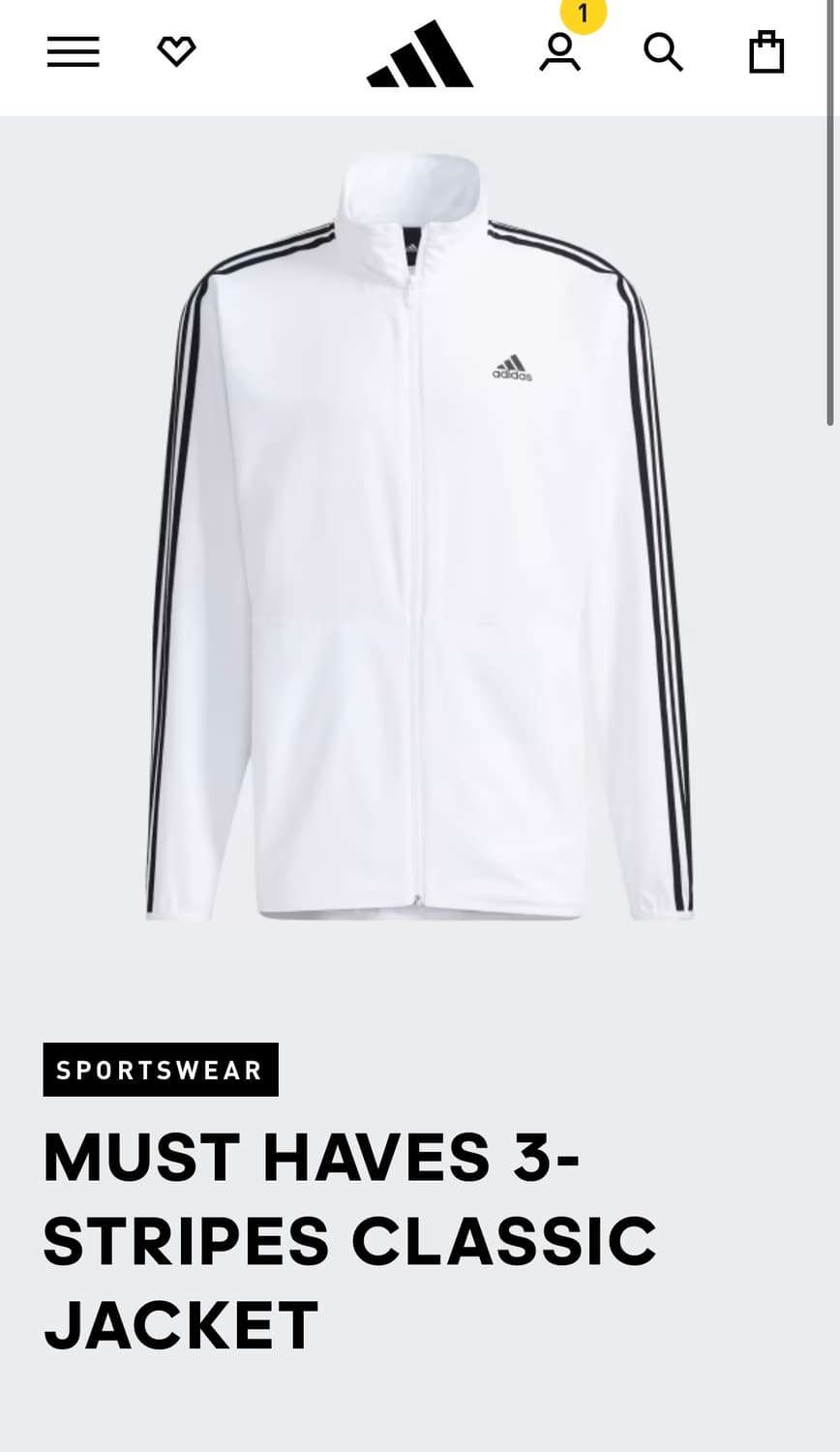 아디다스 3선 바람막이 2XL 상품이미지1
