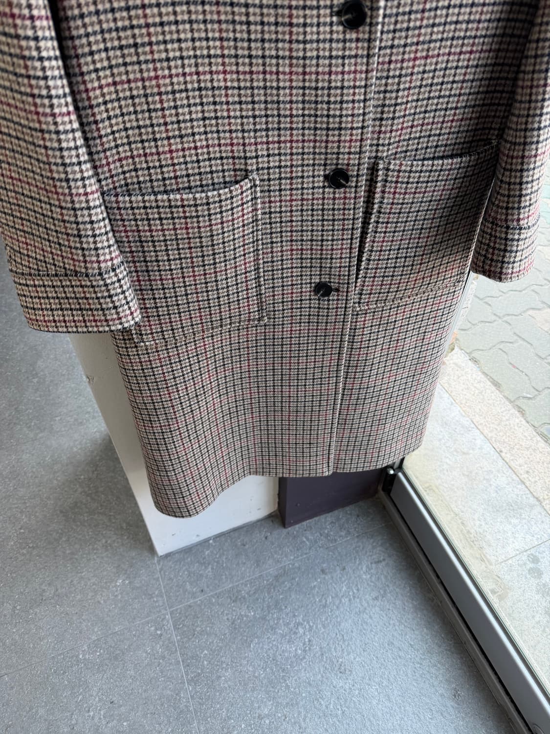 스튜디오톰보이 글랜체크 오버 코트 상품이미지4