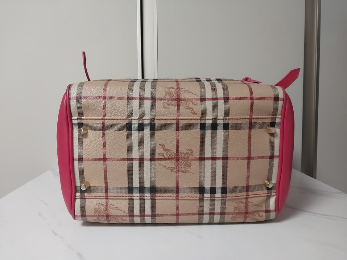 [정품] 버버리 헤이마켓 체크 핑크 리본 토트백 상품이미지7