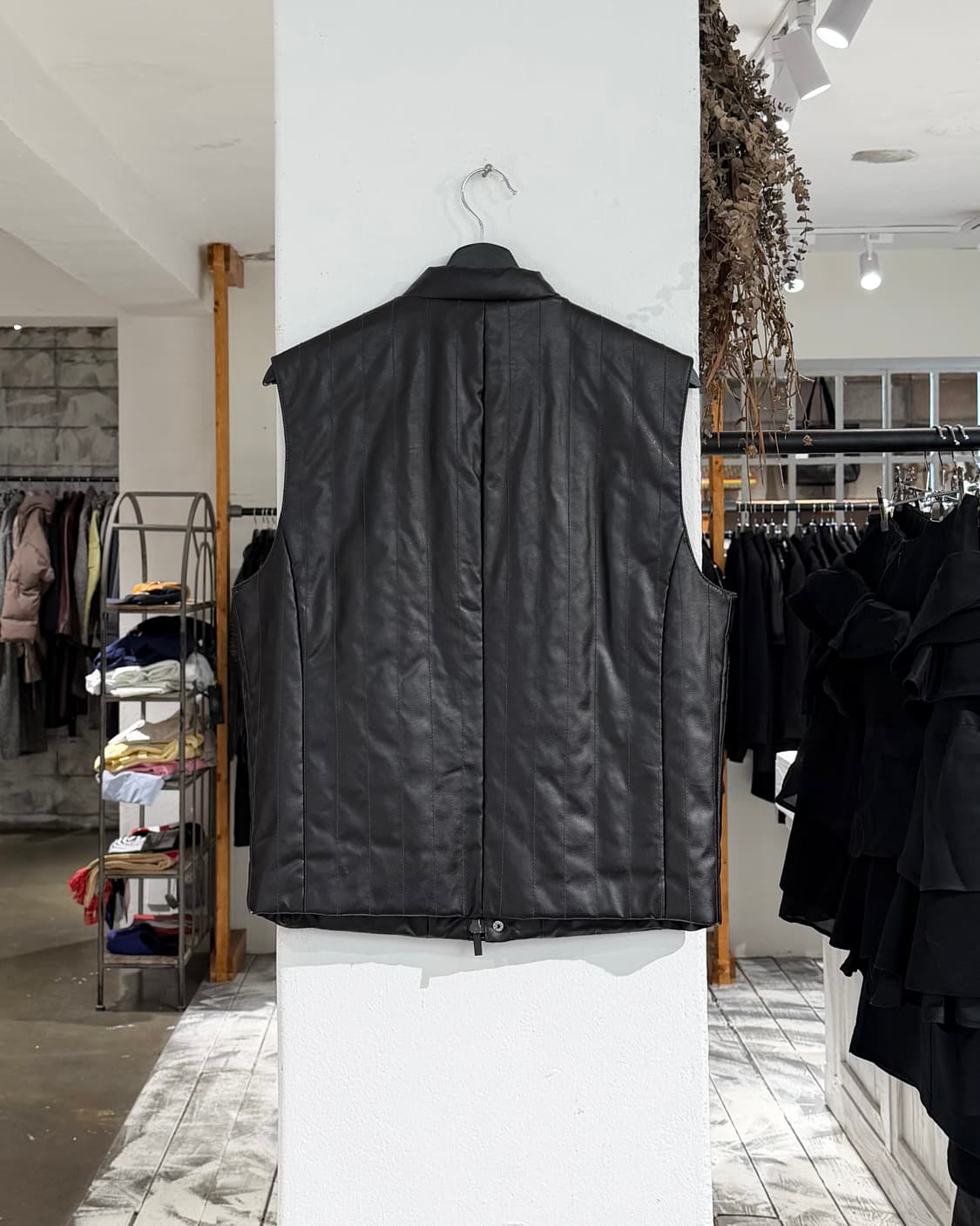 아르마니 익스체인지 다크브라운 레더 패디드 베스트 자켓 상품이미지6