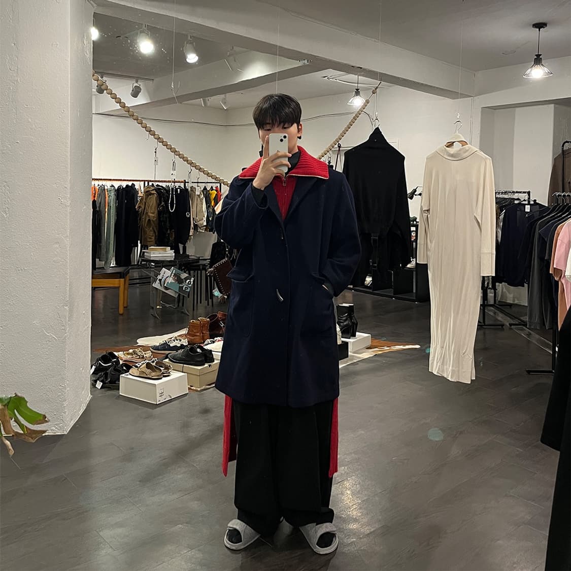 요지야마모토 오버사이즈 더플 코트 상품이미지5