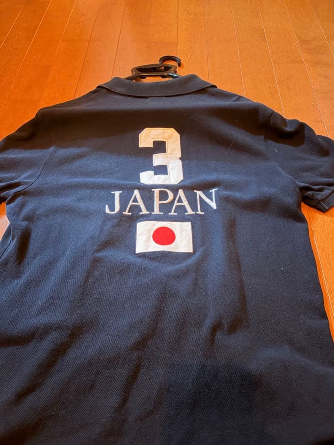 폴로 랄프 로렌 빅포니 재팬 국기 패치 반팔 카라티 블랙 상품이미지3