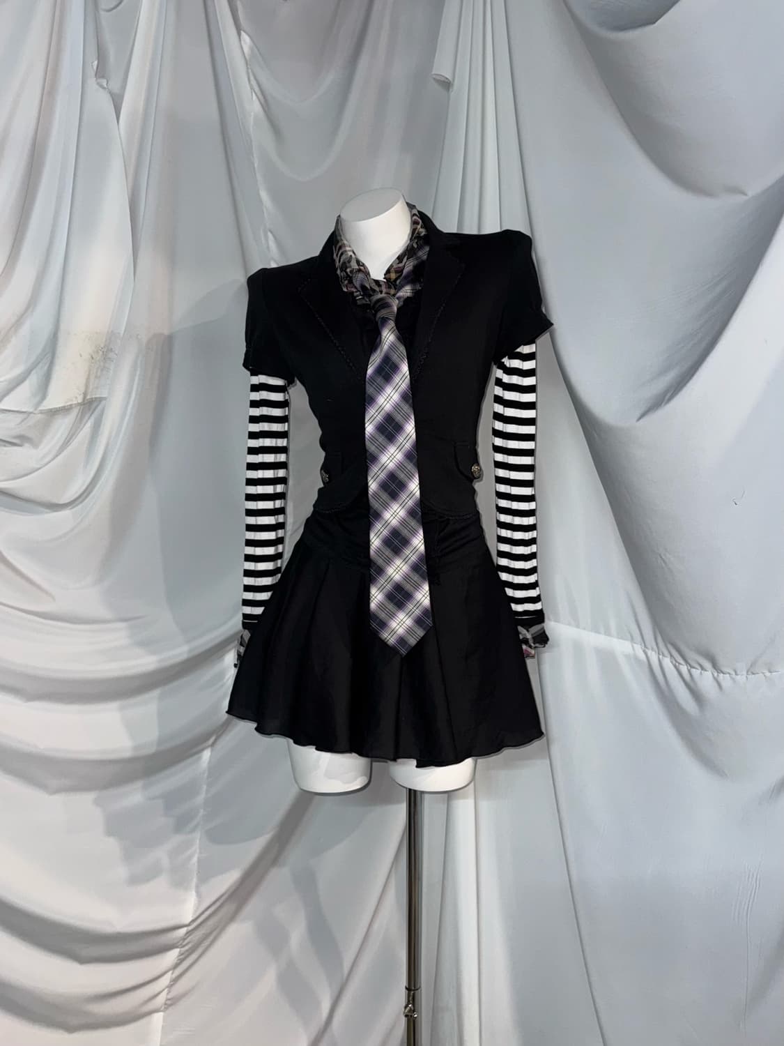 슈가슈가룬 쇼콜라깔 데일리 키치 무채색 코디세트 상품이미지6