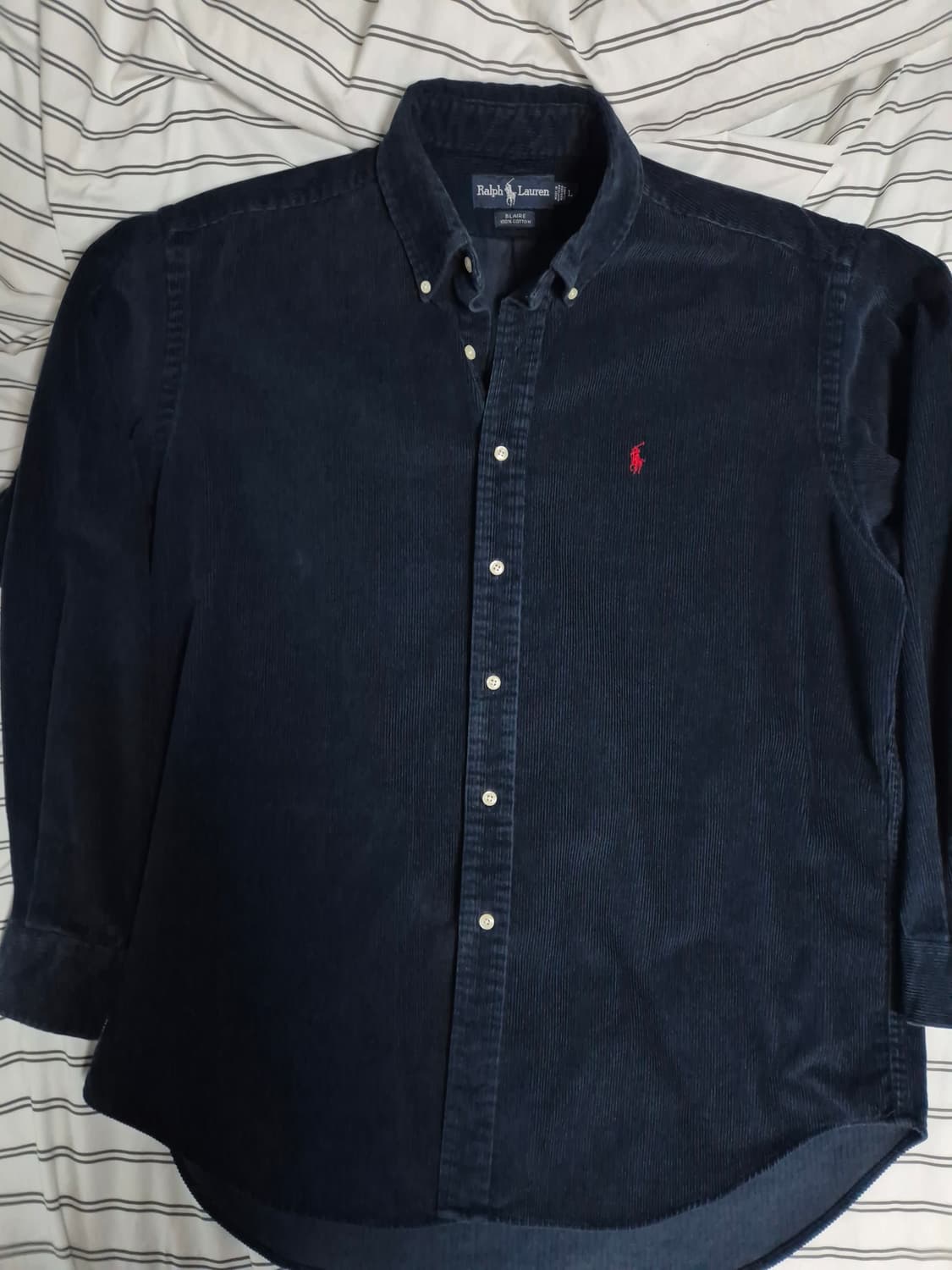 폴로랄프로렌 헤비 코듀로이 셔츠 네이비 L 상품이미지1