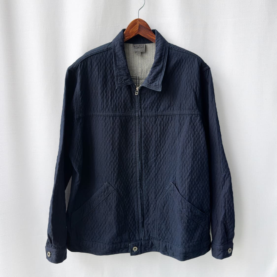 Naked & Famous 퀼티드 인디고 데님 블루종 자켓 L 상품이미지1