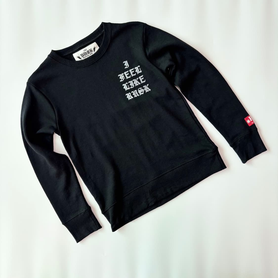 RUSK 고딕 그래픽 블랙 롱 슬리브 스웨트셔츠 상품이미지2