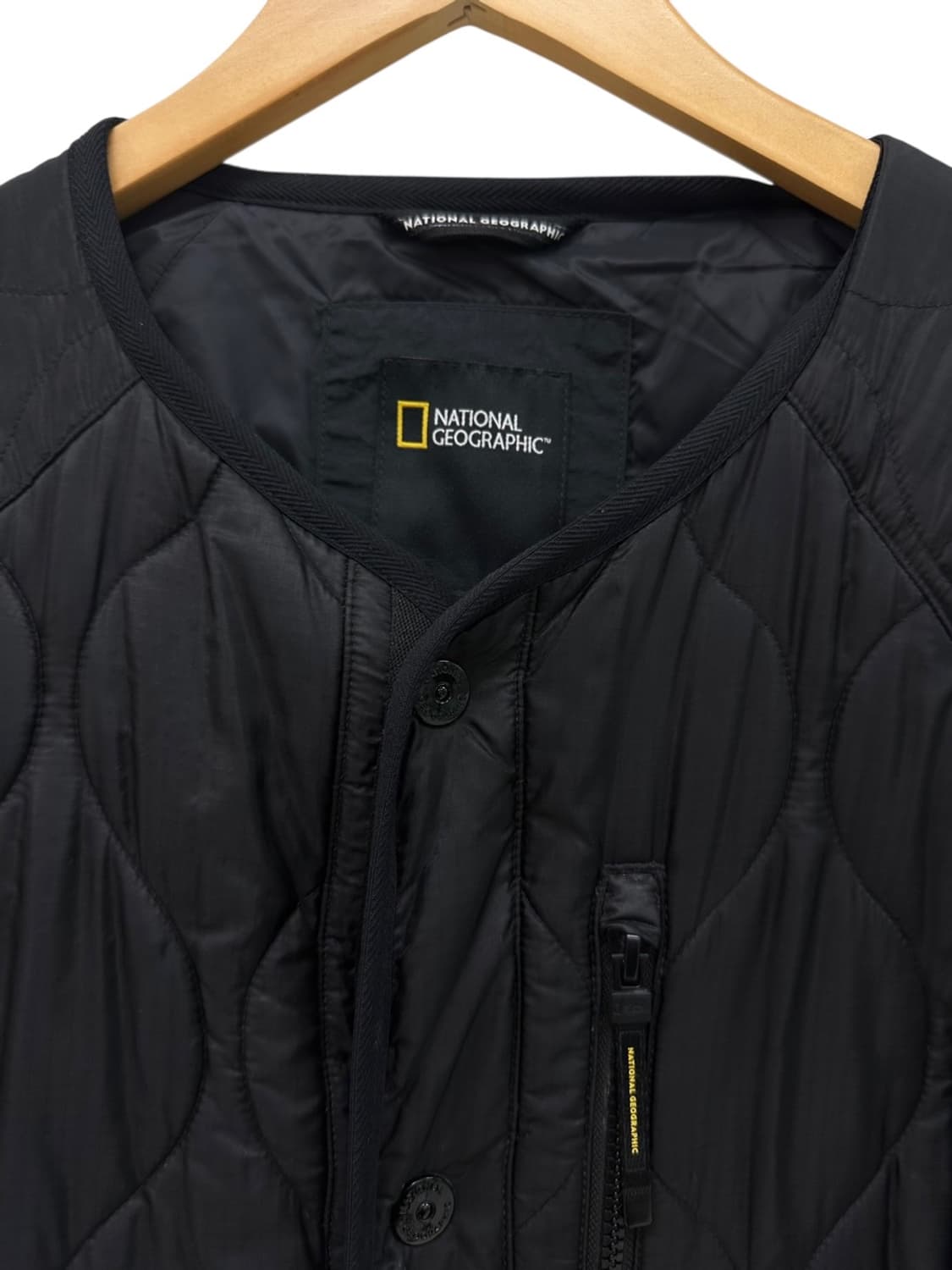 내셔널지오그래픽 퀄팅 플리스 후리스 자켓 블랙 (M) 상품이미지3