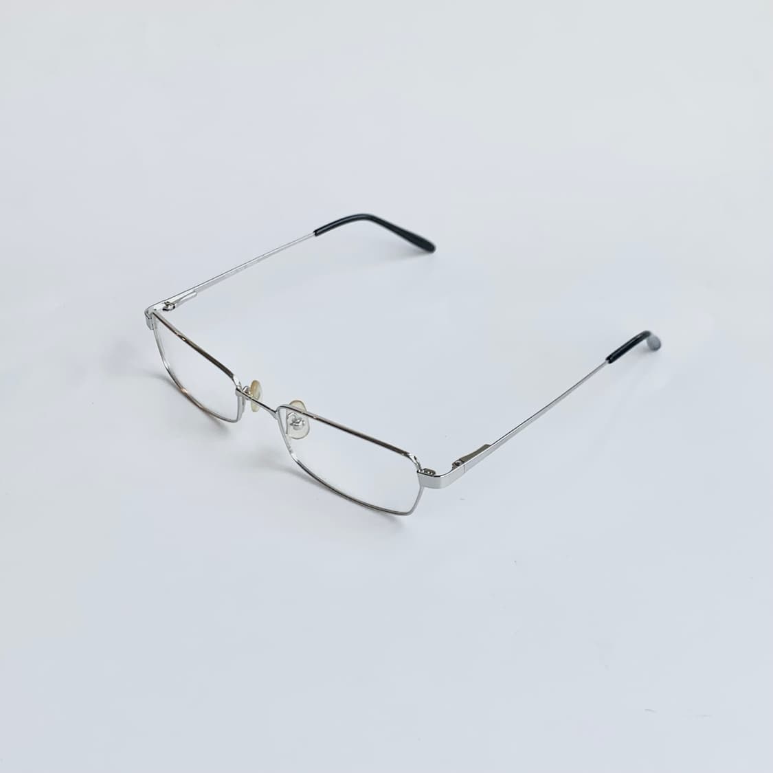 [픽키-721] 데드스탁 실버 사각 스퀘어 오벌 남녀공용 빈티지안경 상품이미지3