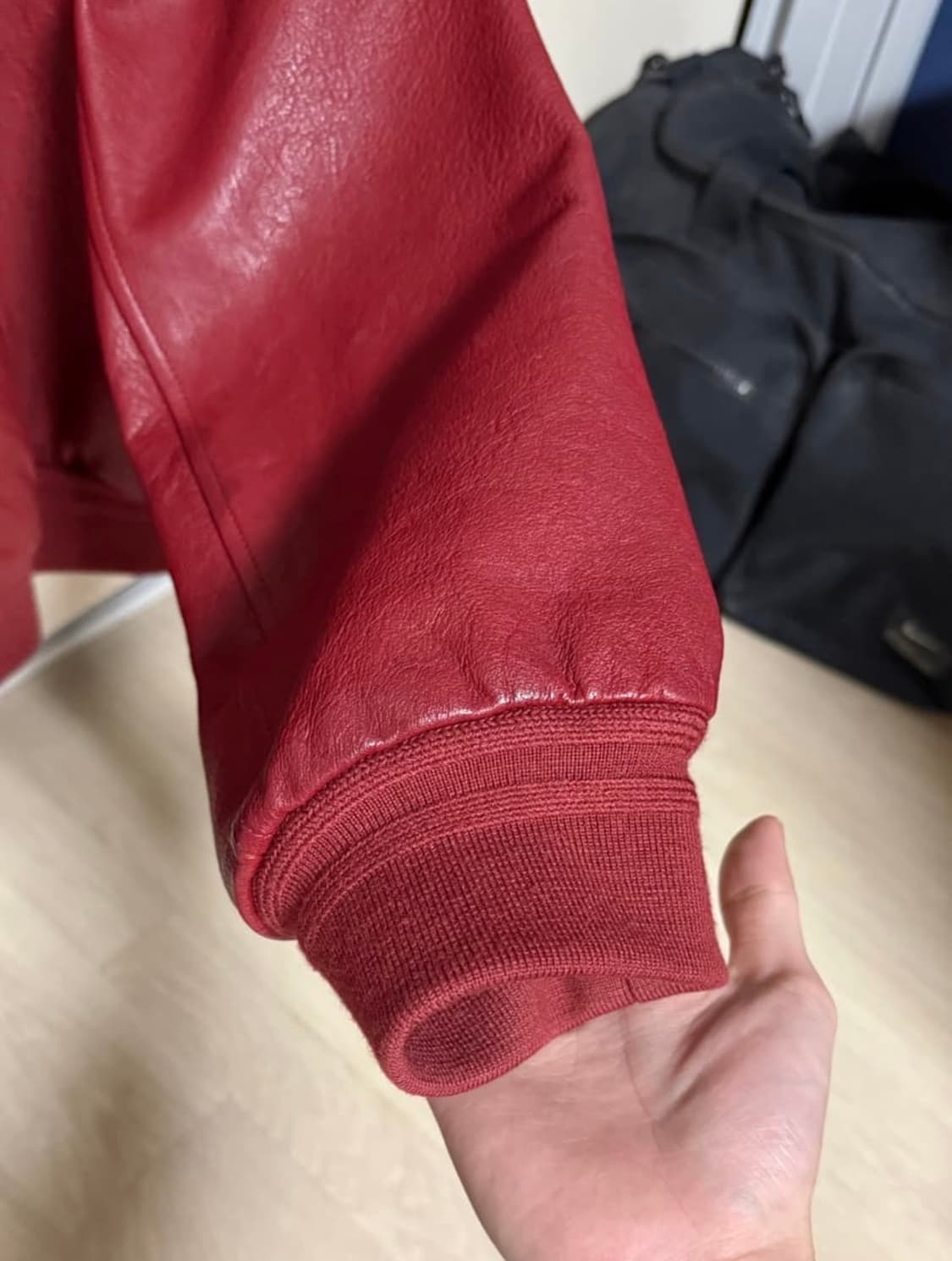 렉토 시그니처 벤 21 빈티지 레드 점퍼 M 상품이미지9