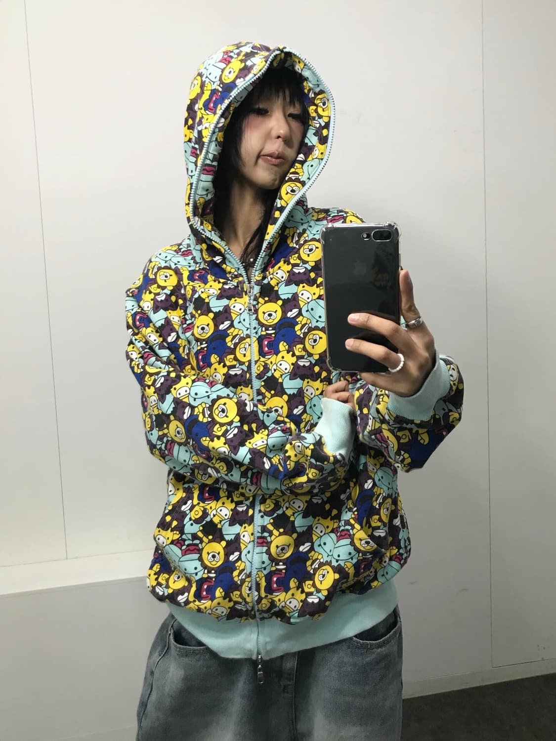 베이비마일로 풀패턴 민트 투웨이 후드집업 상품이미지6