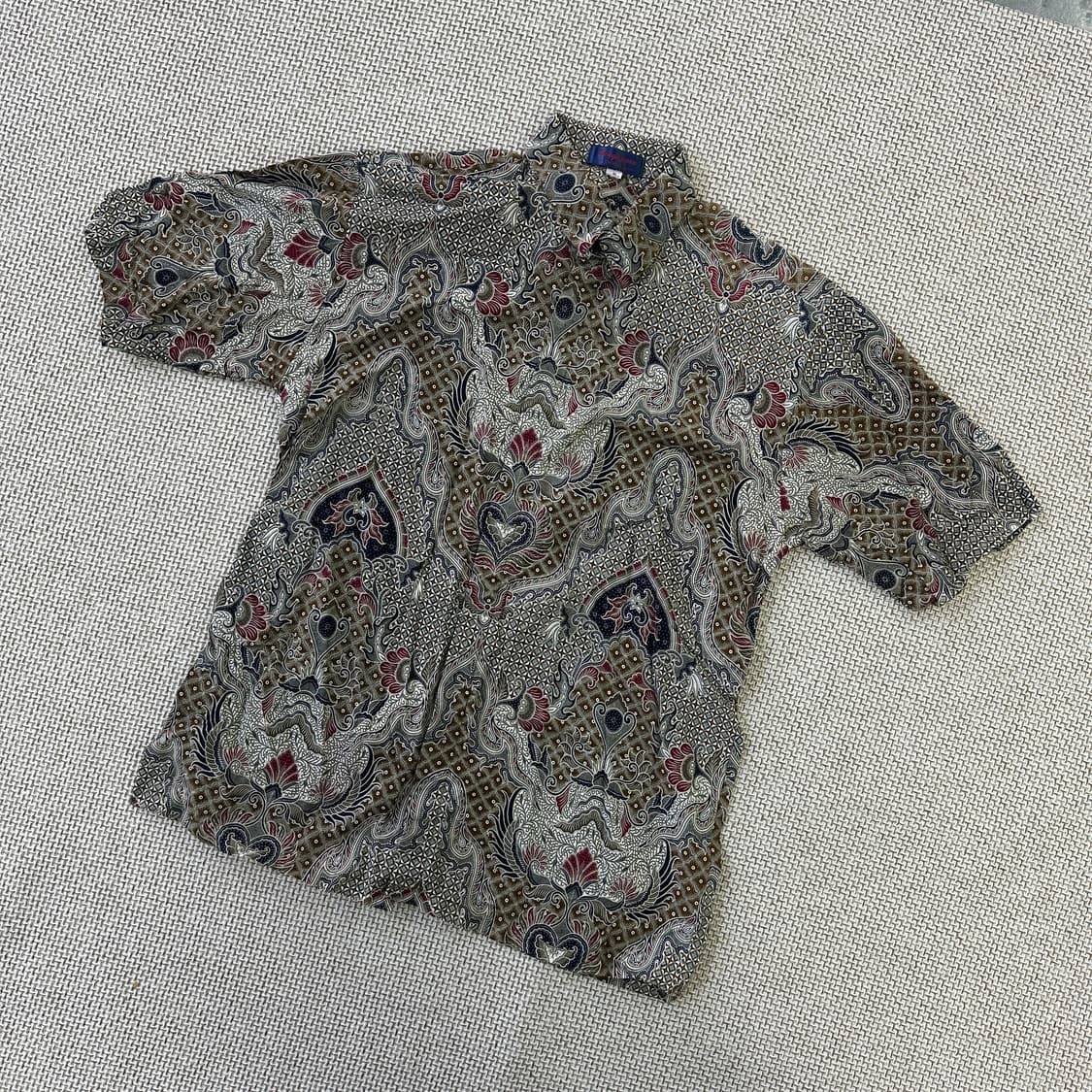 M 싱가포르컬렉션 빈티지 반팔 셔츠 0424D 상품이미지1