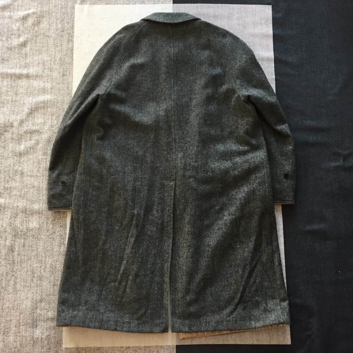 80s 빈티지 버버리 리버시블 트위드 코트 상품이미지8