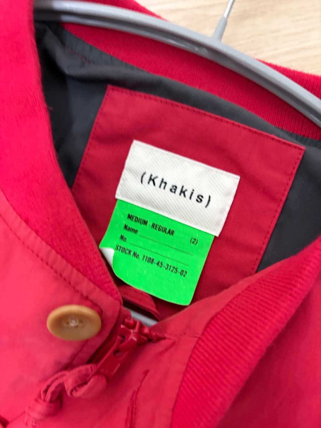 [M, 105] 카키스 덱 자켓 레드 상품이미지3