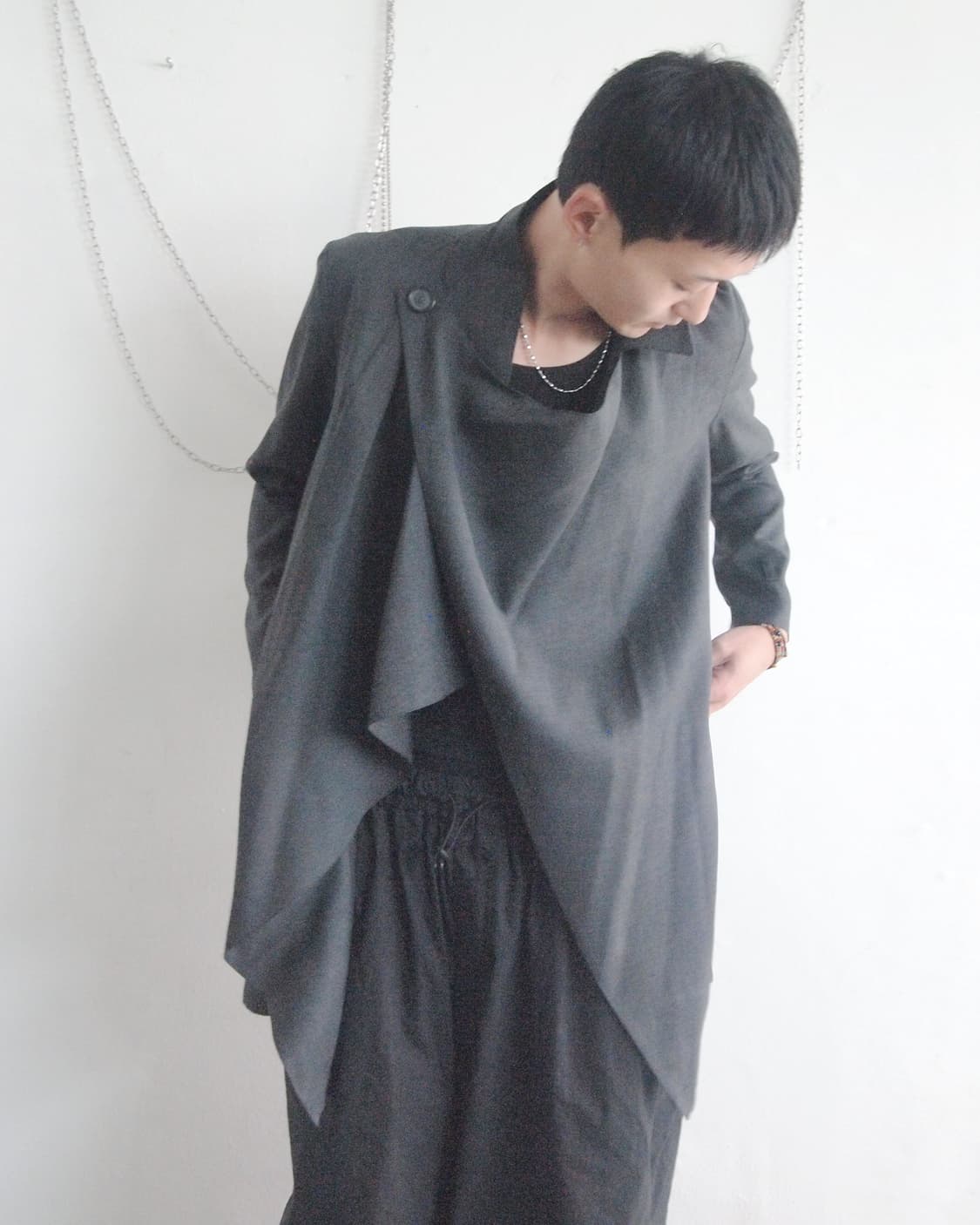 줄리아노 후지와라 아방가르드 드레이프 코트 상품이미지3