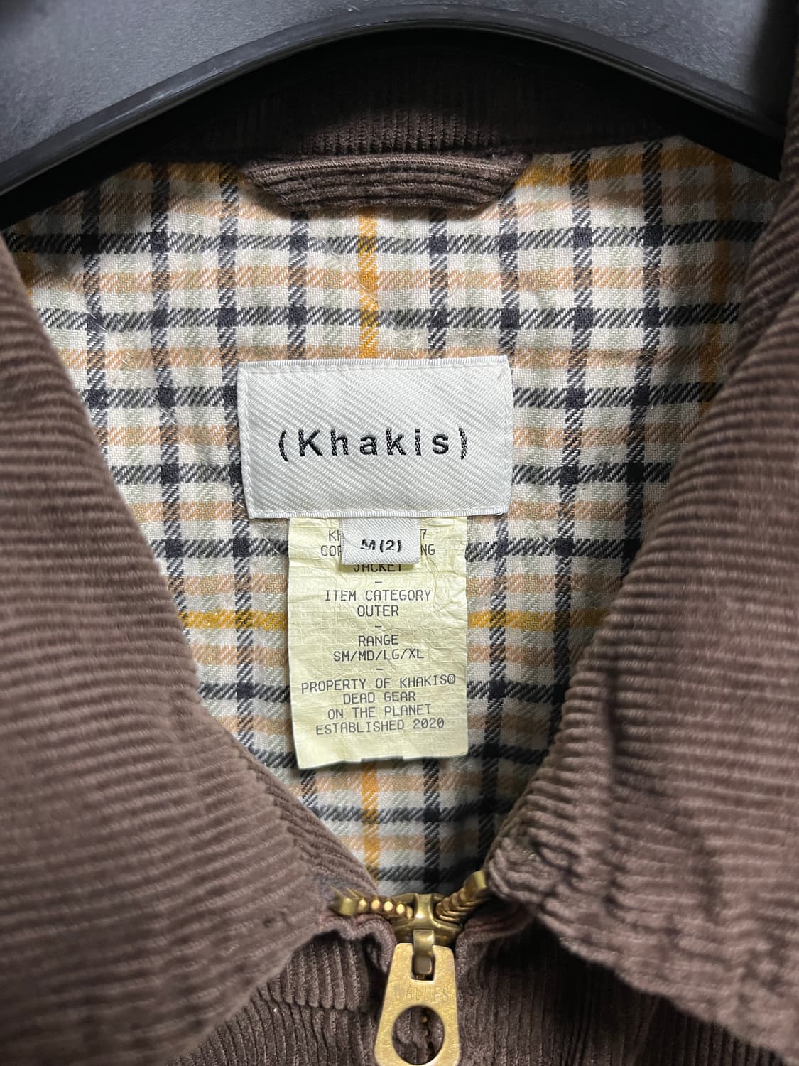 카키스 코듀로이 스윙 자켓 브라운 M 상품이미지5