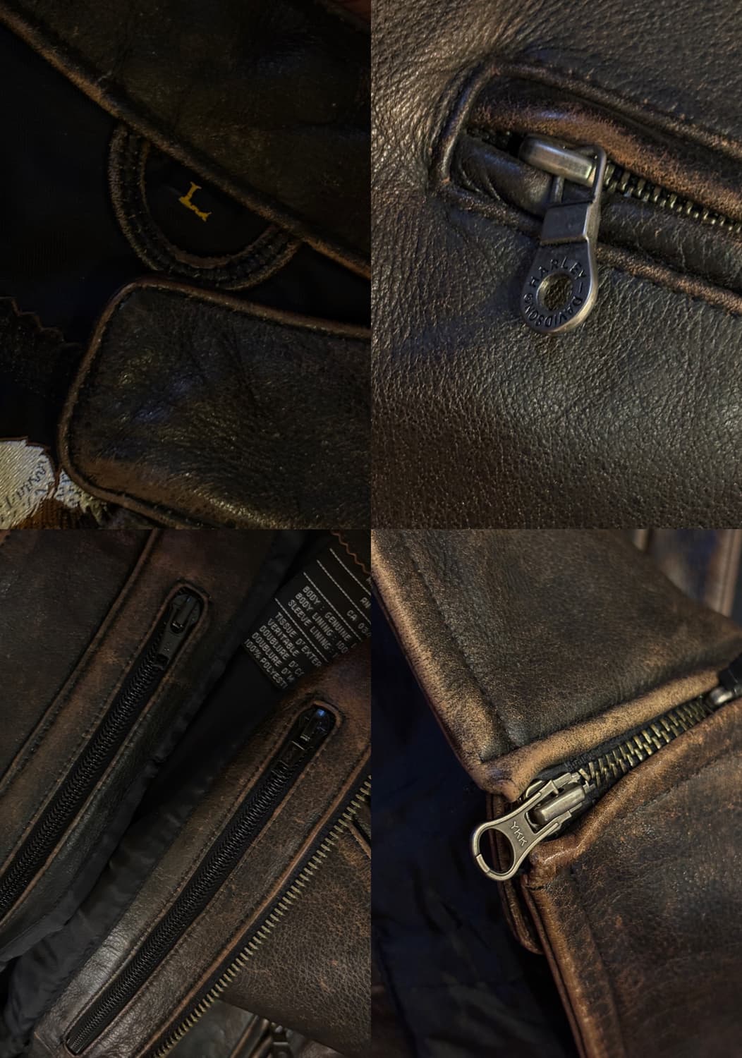 Harley-Davidson 통가죽 레이서 자켓 상품이미지8