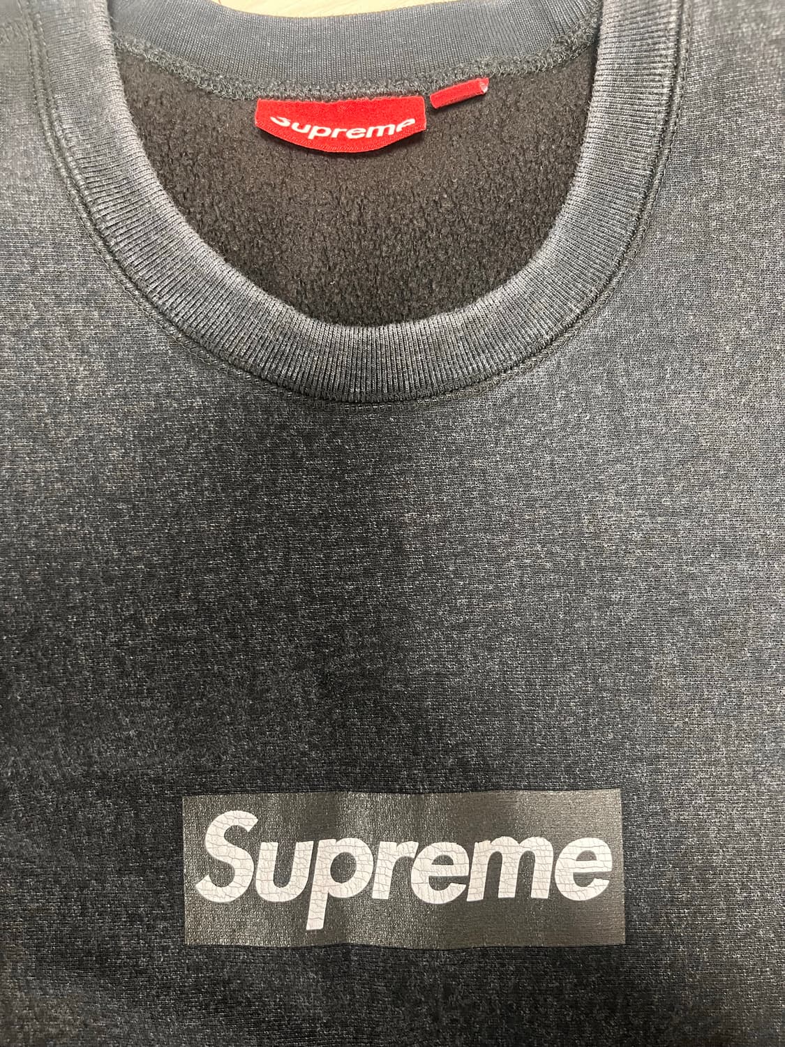 슈프림 워시드 크루넥 xxl 실착1회 상품이미지2