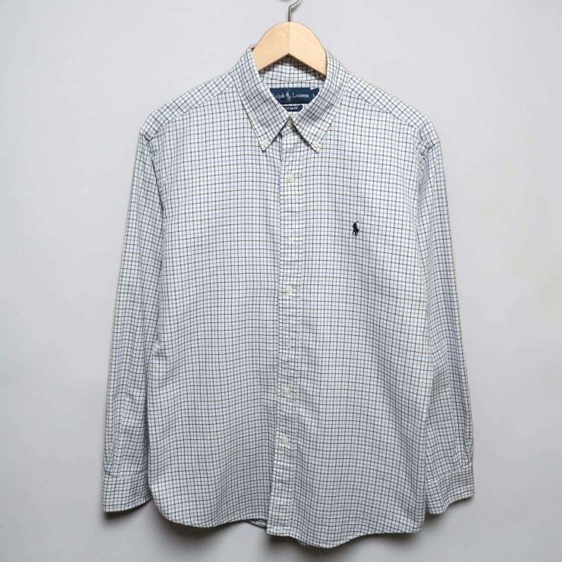 100 Polo 폴로 랄프로렌 체크 셔츠 화이트 상품이미지1