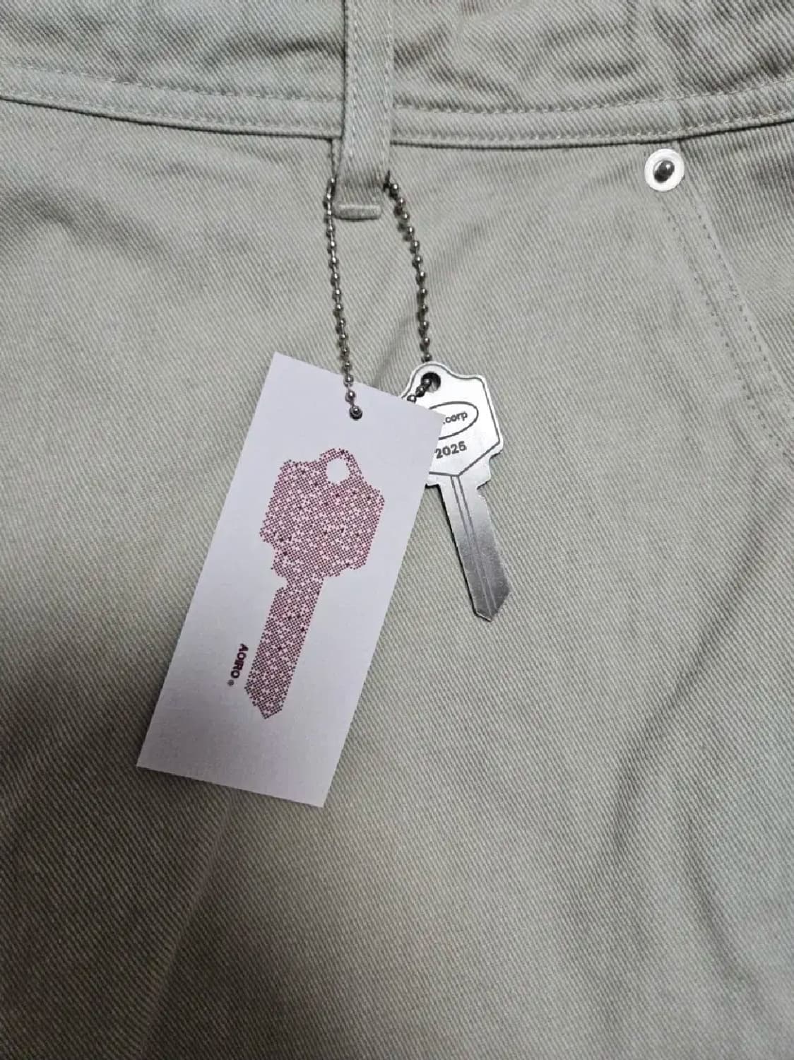 아오이로 언밸런스 카고 쇼츠 라이트 그레이 os 상품이미지2