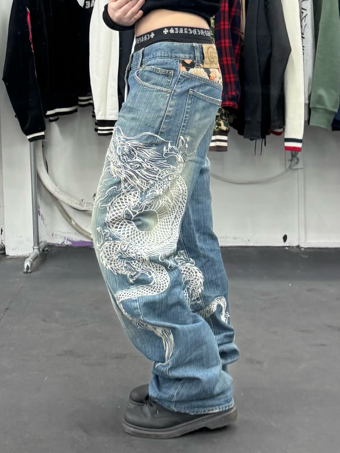 카라쿠리 타마시 오리엔탈 드래곤 데님팬츠 상품이미지3
