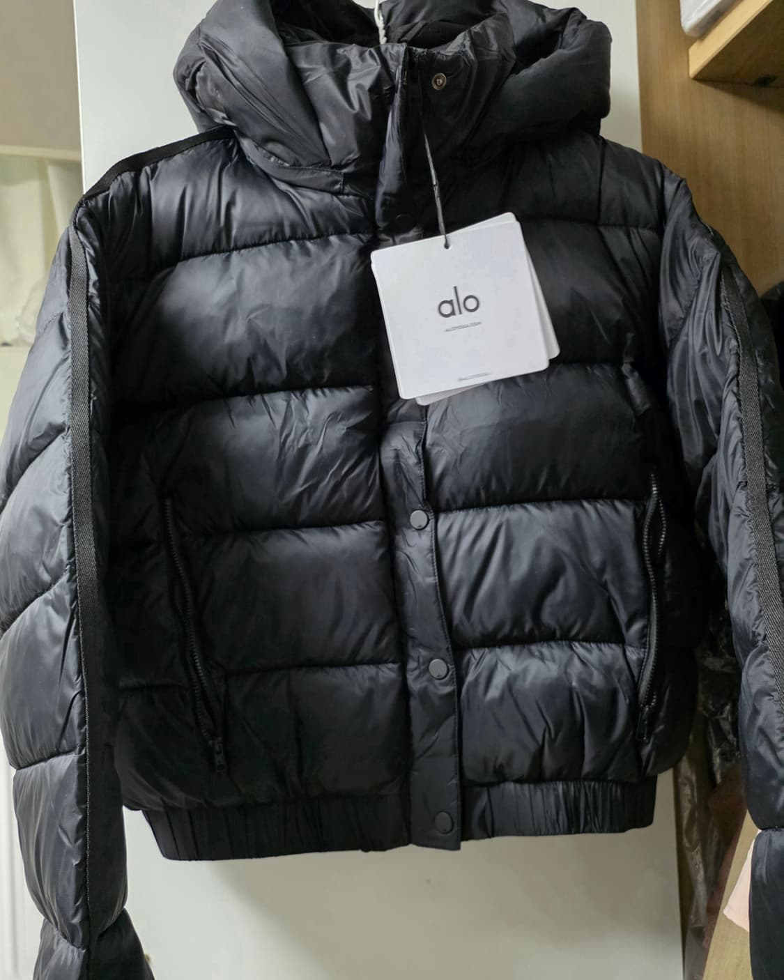 알로 블랙 숏패딩 점퍼 상품이미지5