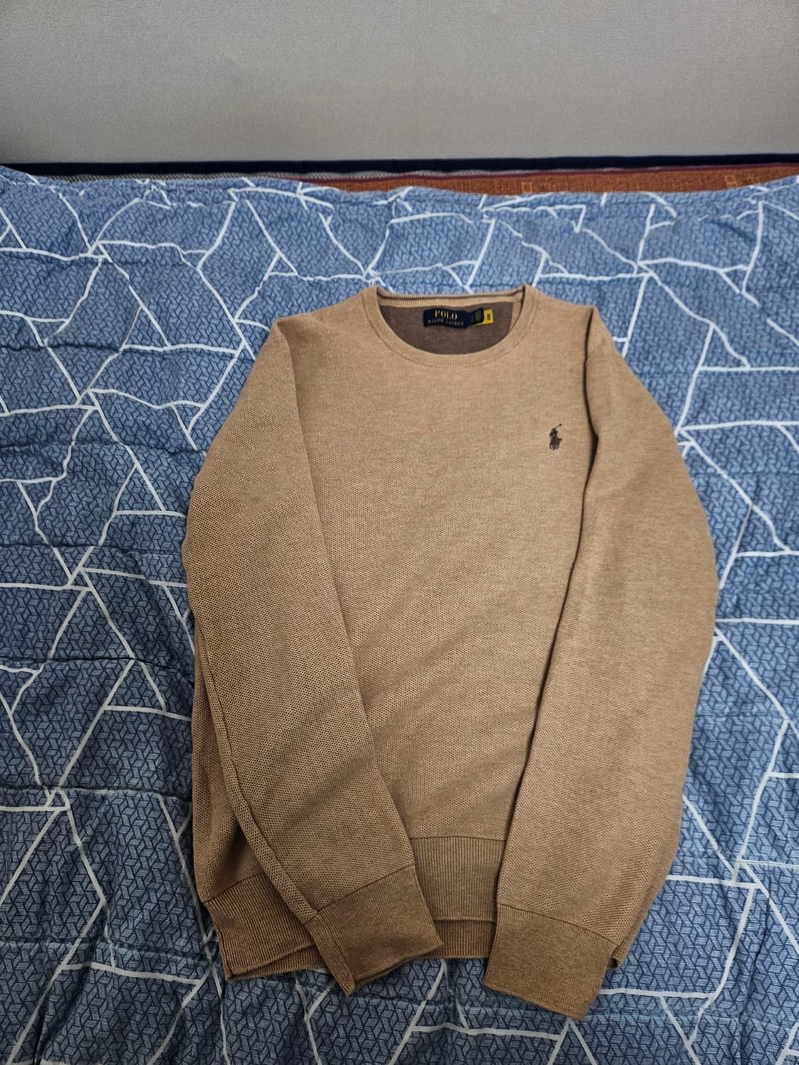 23fw 폴로 남성 코튼 메쉬(와플) 크루넥 니트 스웨터 상품이미지1