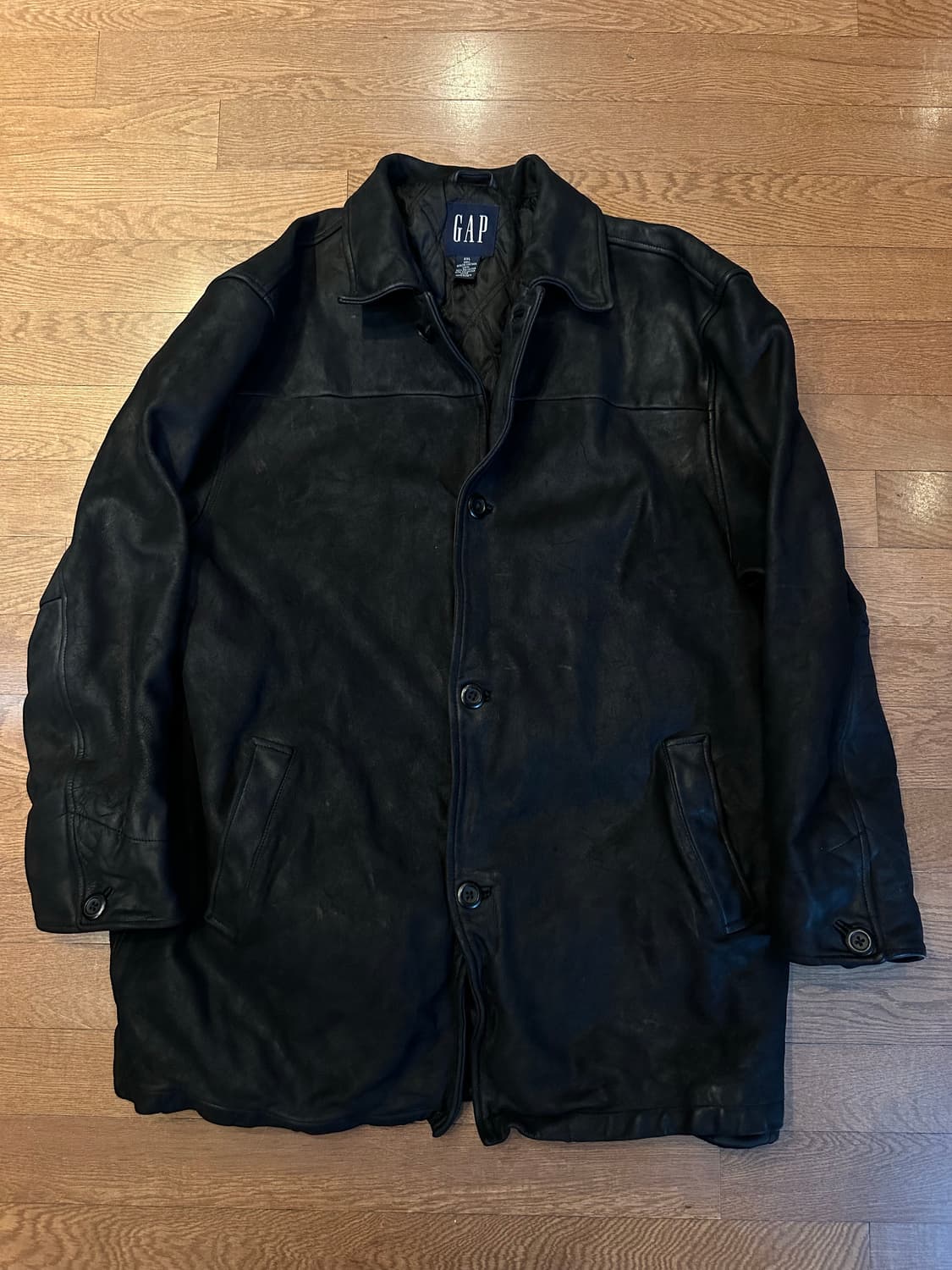 [XXL] 90s 올드갭(Old Gap) 레더 카코트 상품이미지1