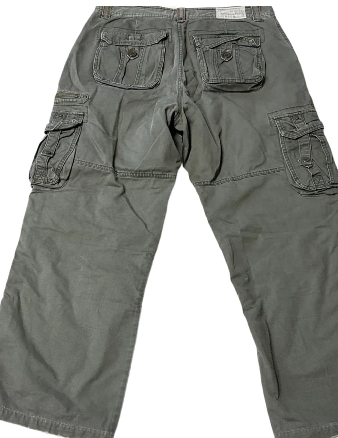 빈티지 카키색 카고 바지 상품이미지2