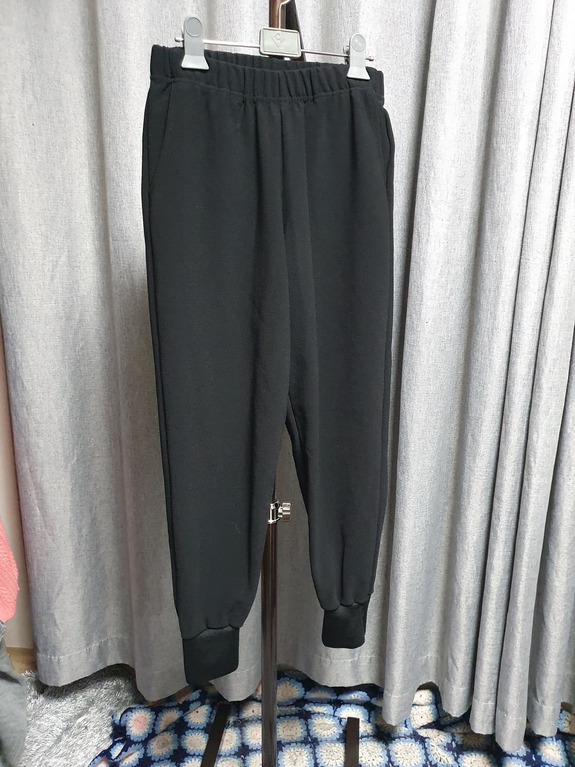 기모 블랙 조거 팬츠 상품이미지1