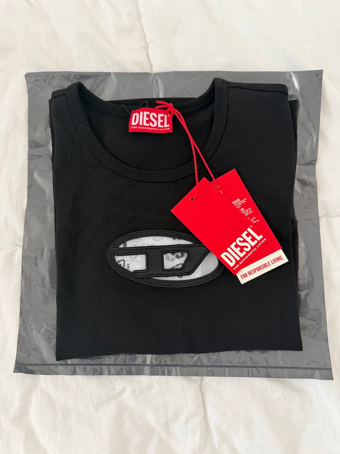 디젤 T-안지 피카부 로고 티셔츠 블랙 S (새상품) 상품이미지1