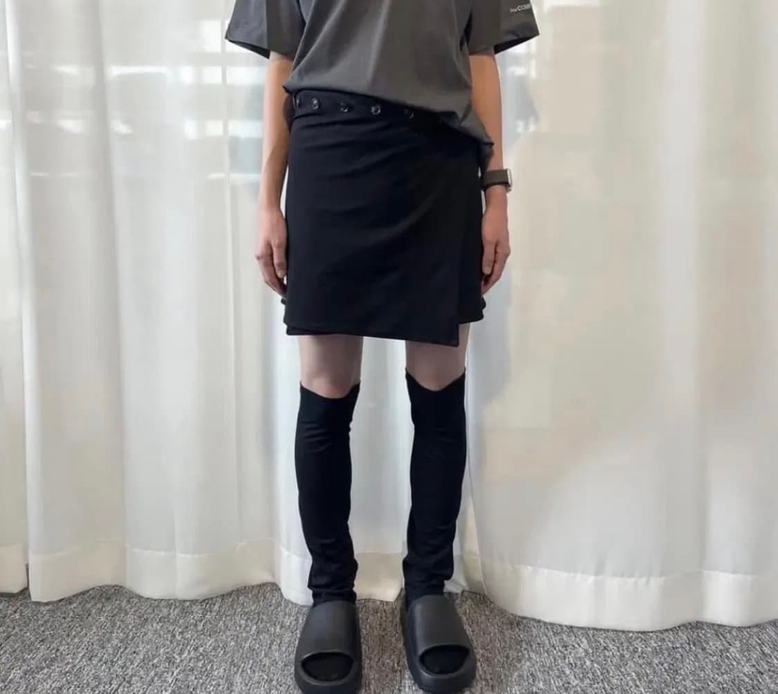 지초이 랩스커트+레그워머 블랙 상품이미지1