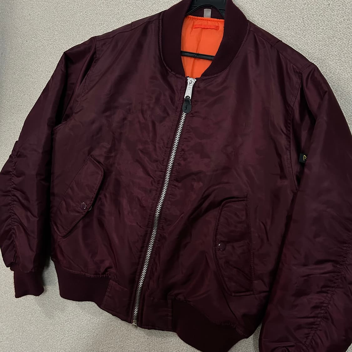 (S) 로스코 버건디 MA-1 항공 점퍼 상품이미지2