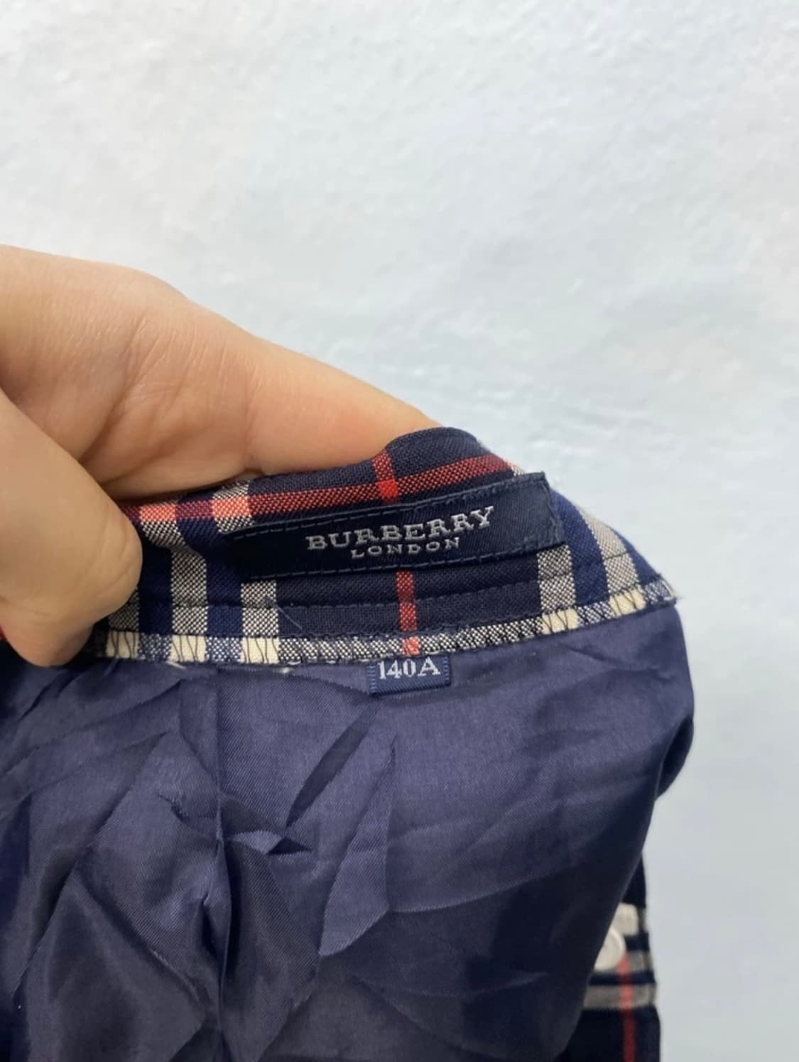 [9275]Burberry navy check mini skirt 상품이미지6