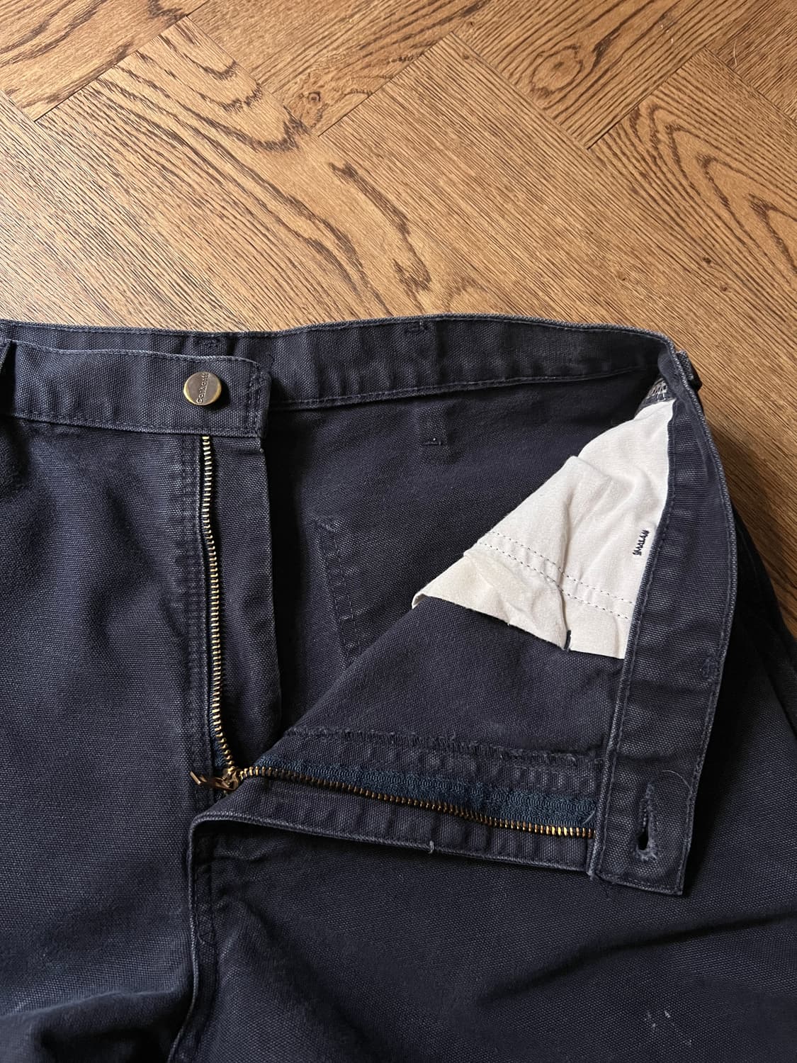 [34]칼하트 USA 빈티지 페인팅 미드나잇네이비 싱글니 카펜터 워크팬츠 상품이미지3