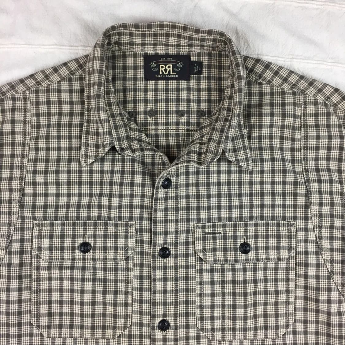 RRL 더블알엘 플레이드 트윌 워크셔츠 상품이미지3