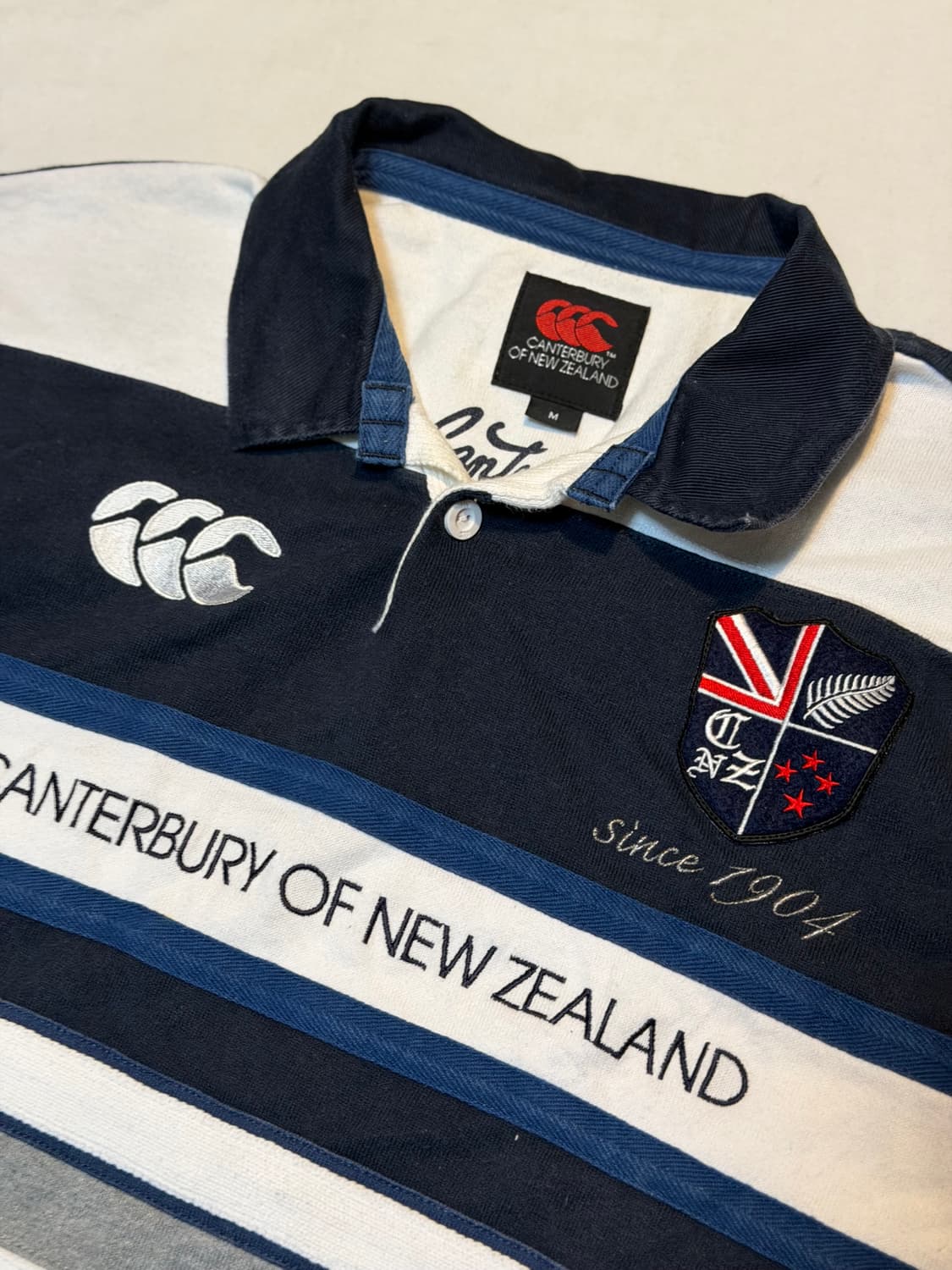 캔터베리 오브 뉴질랜드 치프키프 스트라이프 럭비티 상품이미지2