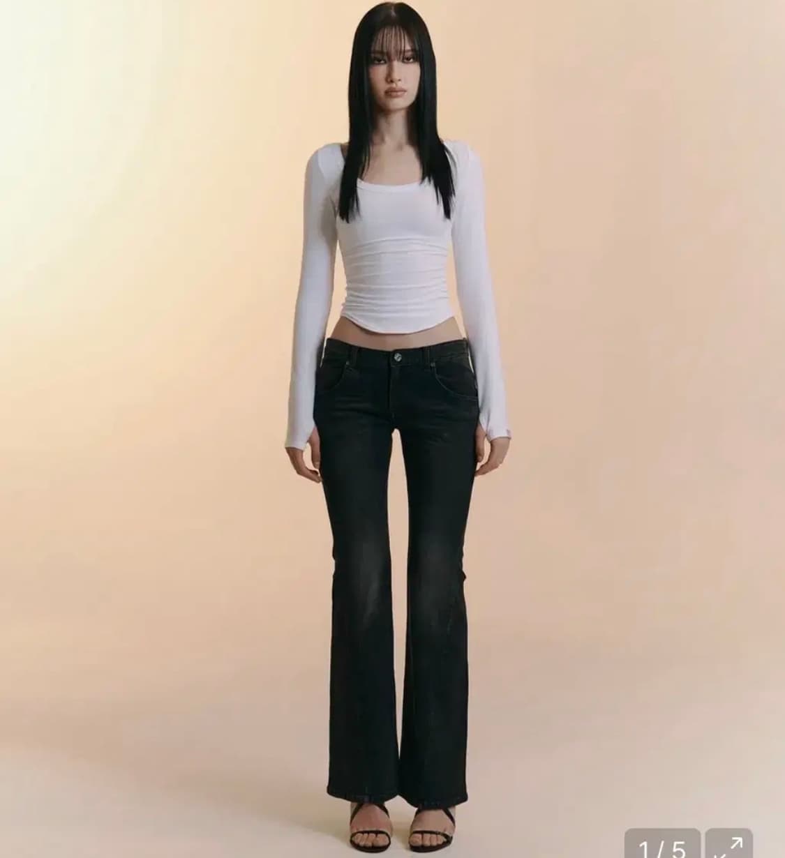 (s) 플리즈노팔로우 빈티지 워싱 부츠컷 데님 딥그레이 상품이미지1