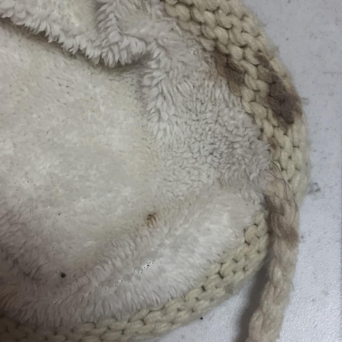 (하자 多) 빈티지 하트 폼폼 귀도리 비니 라떼갸루 니혼진 상품이미지5